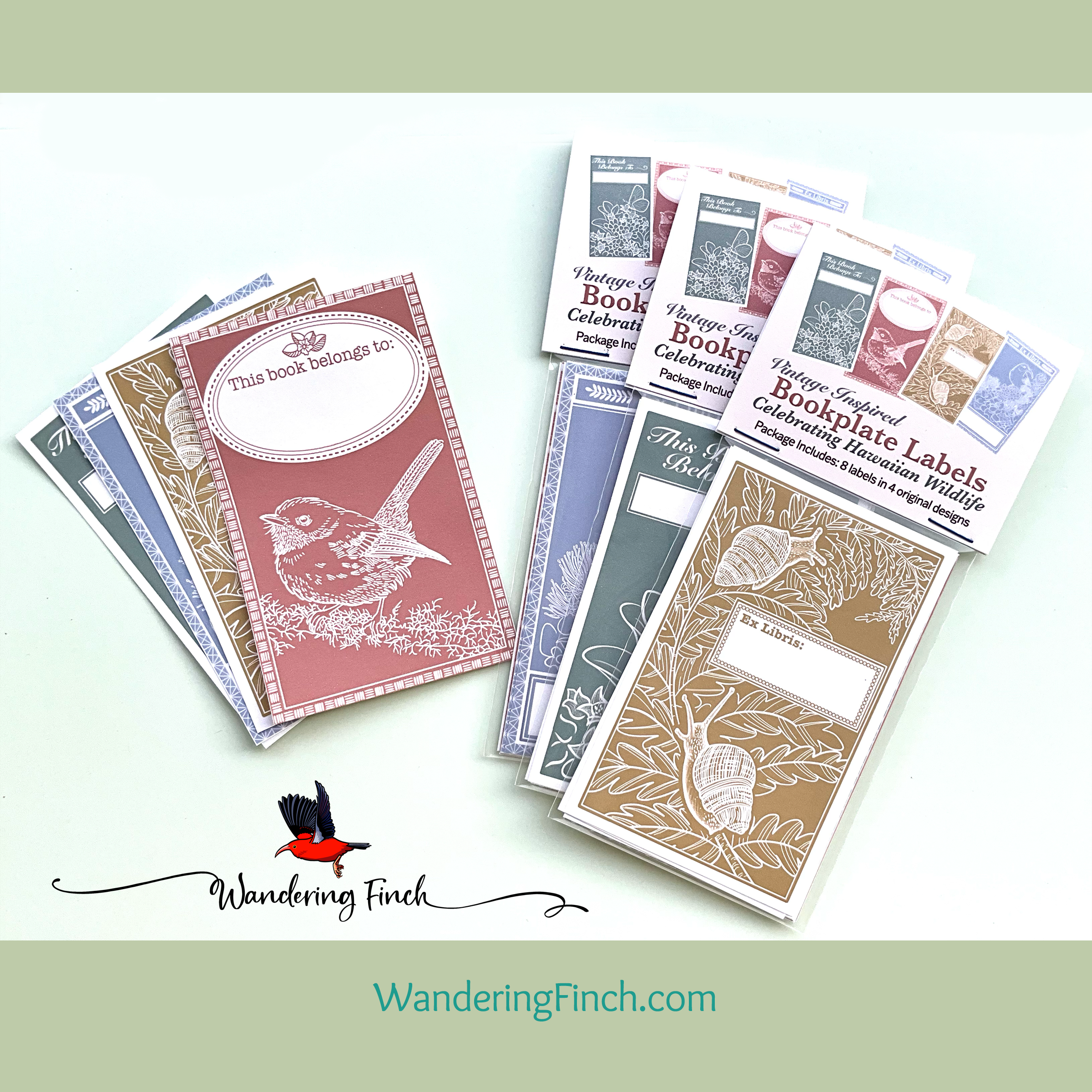 Vintage Inspired Bookplate Labels