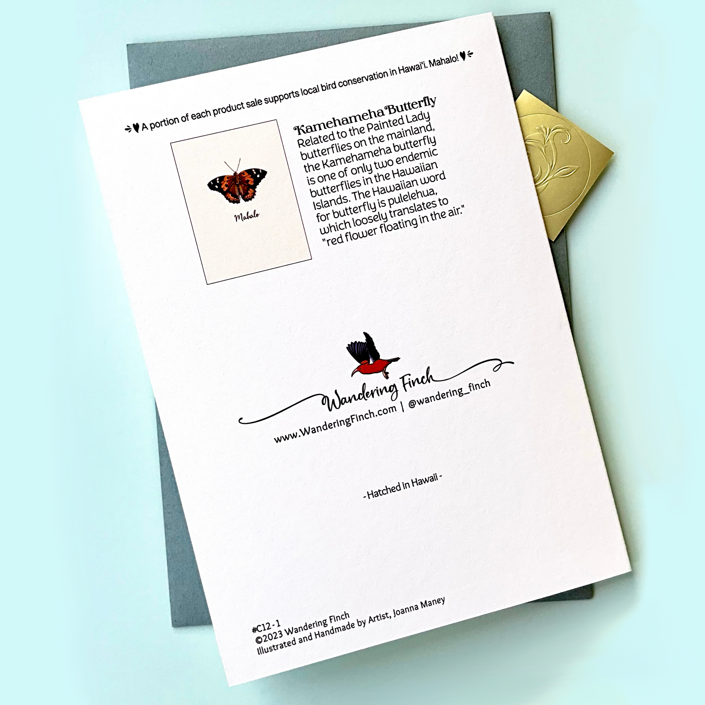 Mahalo Butterfly Greeting Card