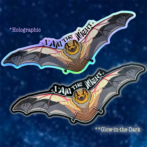 "I Am The Night" 'Ope'ape'a Bat Sticker