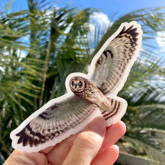 Soaring Pueo Sticker