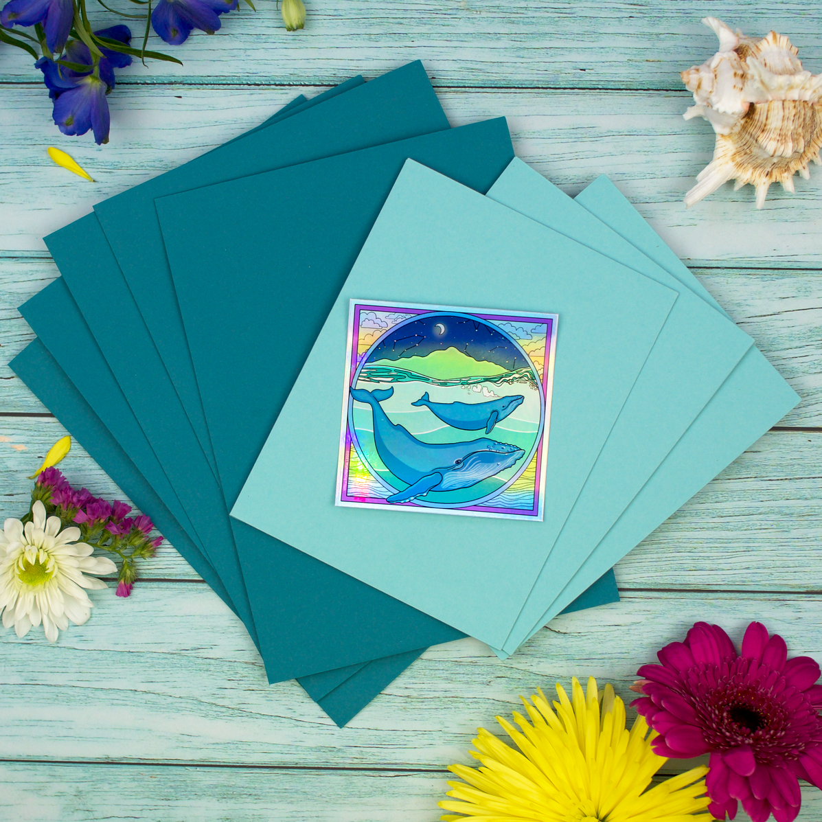 Starry Swim Holographic Sticker