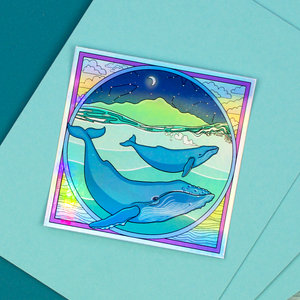 Starry Swim Holographic Sticker